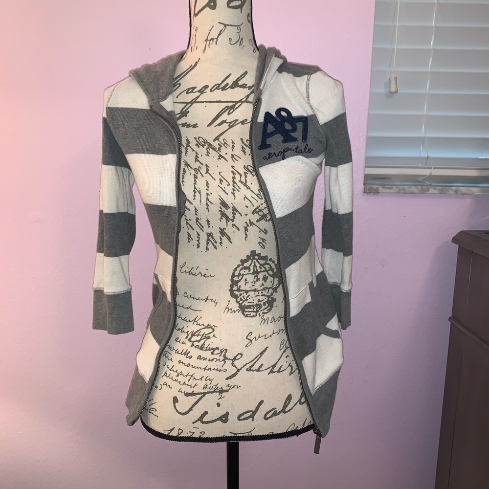 AEROPOSTALE Striped zip hoodie